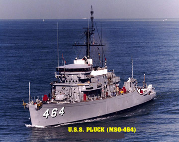 USS Pluck on the beautiful Pacific